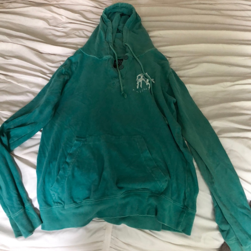 teal hoodie
